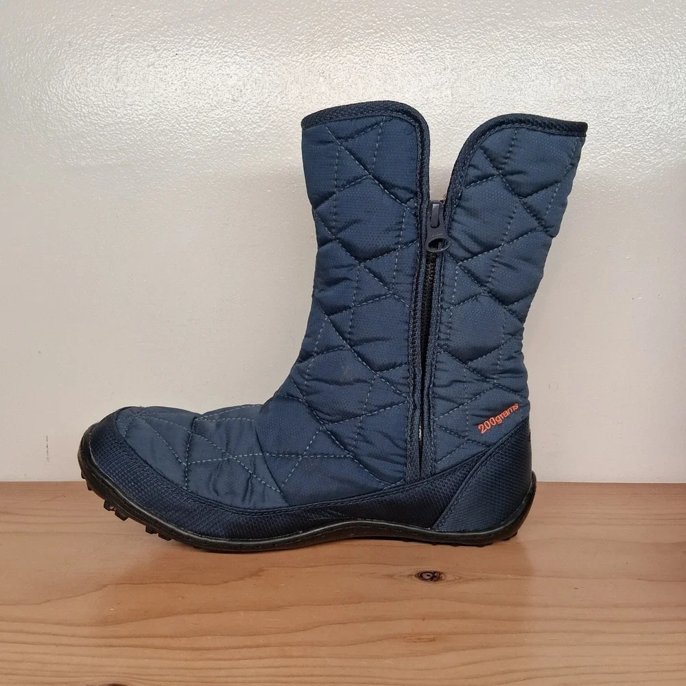 Columbia Winter Waterproof 200 Grams Insulated Boots Size 5 Omni Heat Side Zip‎